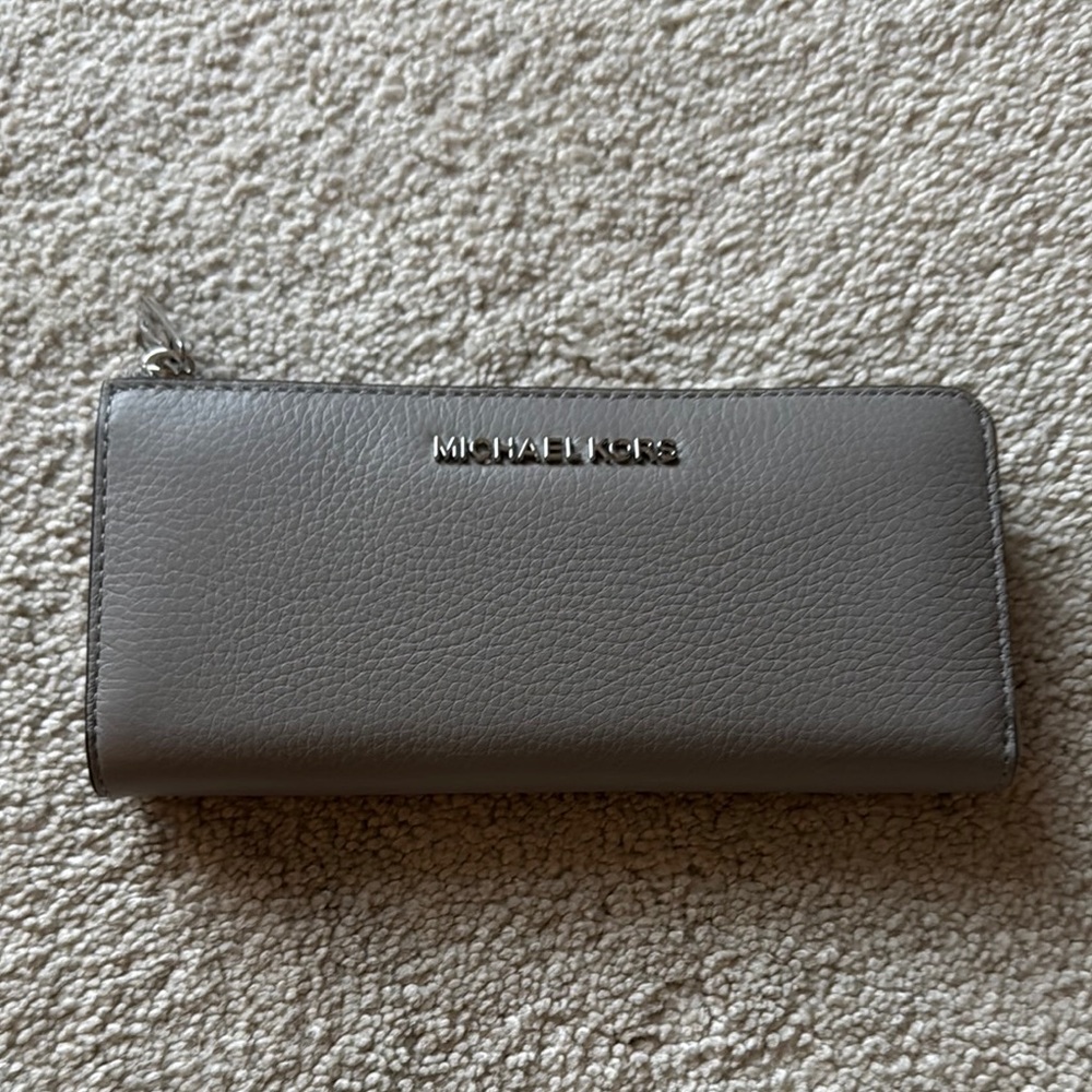 Michael Kors Grey Leather Wallet